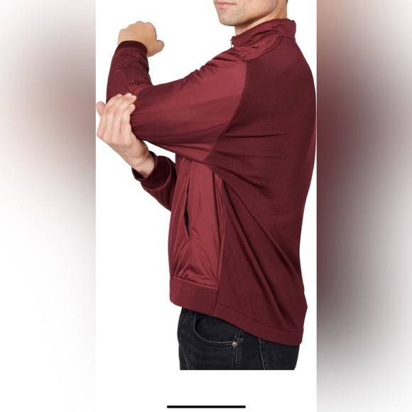 CONSTRUCT Hybrid Bomber burgundy jacket / men size L - Picture 4 of 4